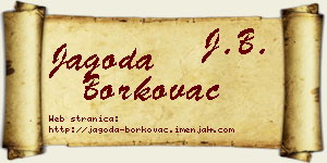 Jagoda Borkovac vizit kartica
